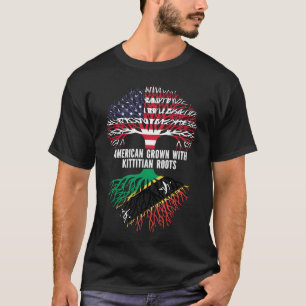 American Grown with Kittitian Nevisian Roots USA T Shirt