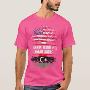 American Grown with Libyan Roots USA flagga Libyen T Shirt