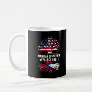American Grown with Nepalese Roots USA flagga Nepa Kaffemugg