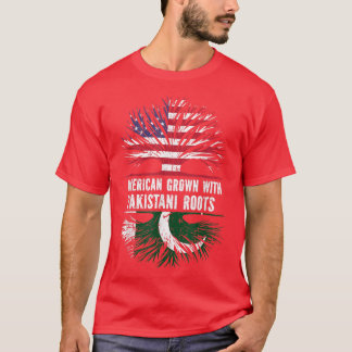 American Grown With Pakistani Roots Usa Flag Pakis T Shirt