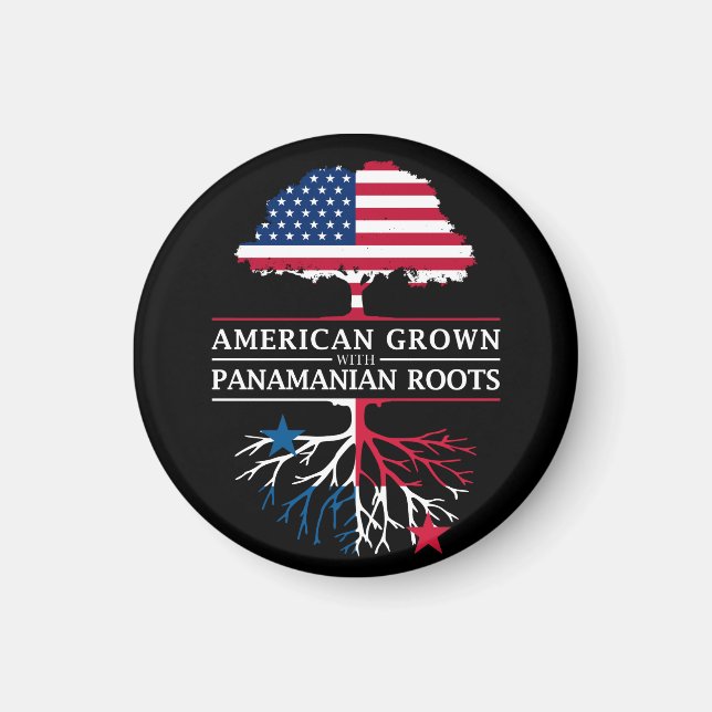American Grown with Panamanian Roots Panama Magnet (Framsidan)