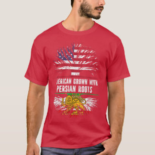 American Grown with Persian Roots USA flagga Persi T Shirt