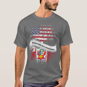 American Grown with Peruvian Roots Peru Flagga Tee