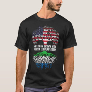 American Grown with Sierra Leonean Roots USA flagg T Shirt