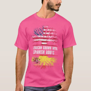 American Grown with spansk Roots USA flagga Spanie T Shirt