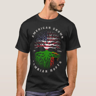 American Grown Zambian Roots Zambia Flagga T Shirt