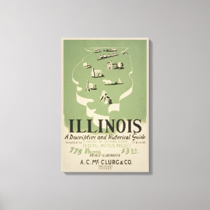 American Guide Series Volume on Illinois. Canvastryck