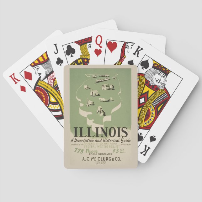 American Guide Series Volume on Illinois. Casinokort (Baksidan)