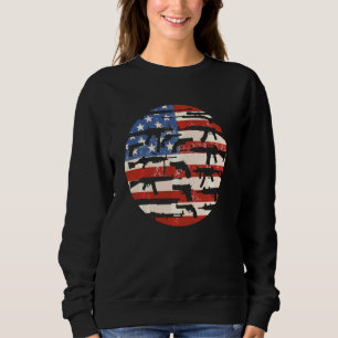 American Gun Flagga Pistol Firearms Patriotic 2a R T Shirt
