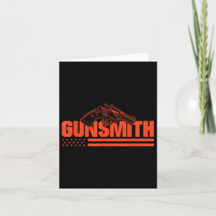 American Gunsmith Patriot USA flagga Retro Stil Gu Kort