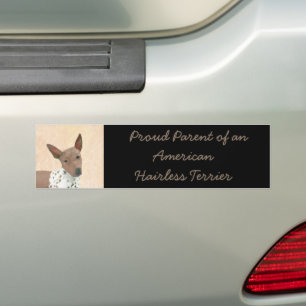 American Hairless Terrier Painting - Hund Art Bildekal
