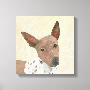 American Hairless Terrier Painting - Hund Art Canvastryck