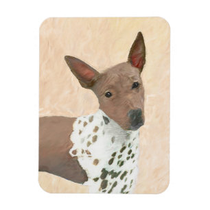 American Hairless Terrier Painting - Hund Art Magnet