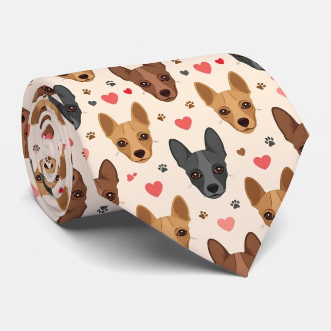 American Hairless Terrier Valentine Hearts Pattern Slips (Rullad)