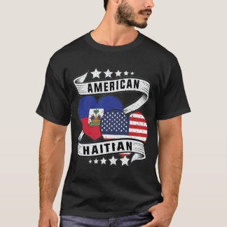 American Haitian Flagga T Shirt