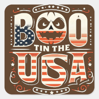 American Halloween Heritage Fyrkantigt Klistermärke