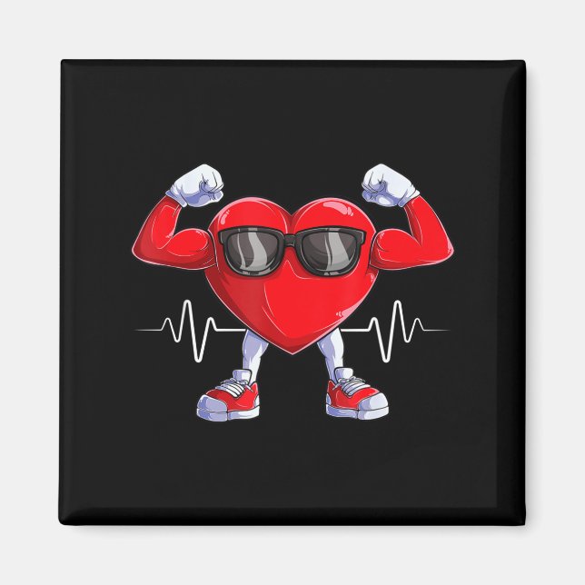 American Heart Disease Awareness Heart Month Heart Magnet (Framsidan)