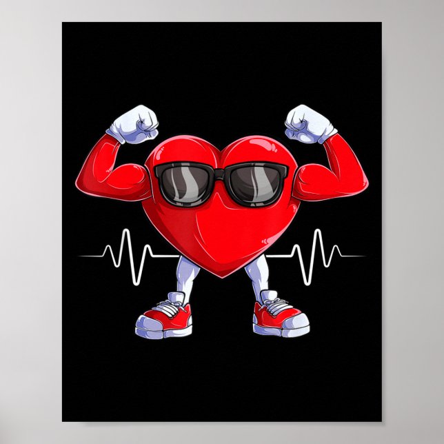 American Heart Disease Awareness Heart Month Heart Poster (Framsidan)