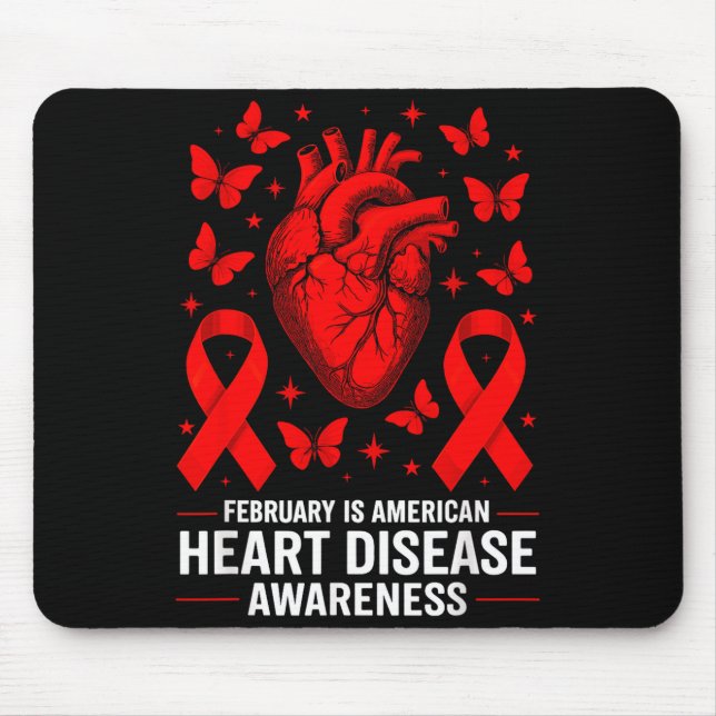 American Heart Disease Awareness Month Ribbon Red  Musmatta (Framsidan)