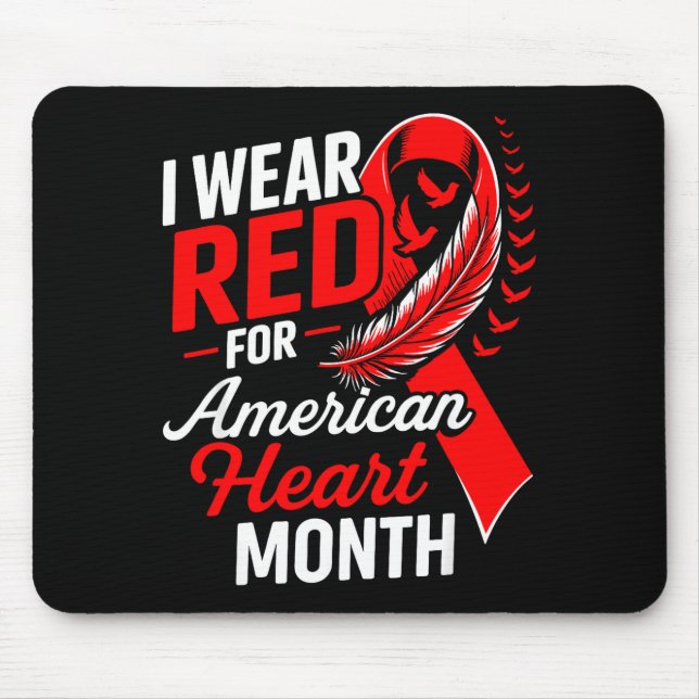 American Heart Disease Awareness Month Ribbon Red  Musmatta (Framsidan)