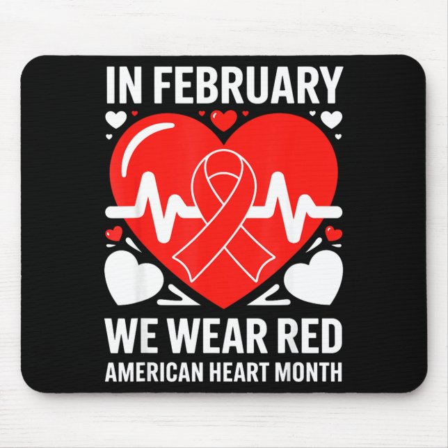 American Heart Disease Awareness Month Ribbon Red  Musmatta (Framsidan)