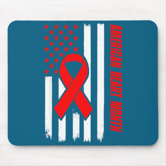 American Heart Disease Awareness Month Ribbon Red  Musmatta (Framsidan)