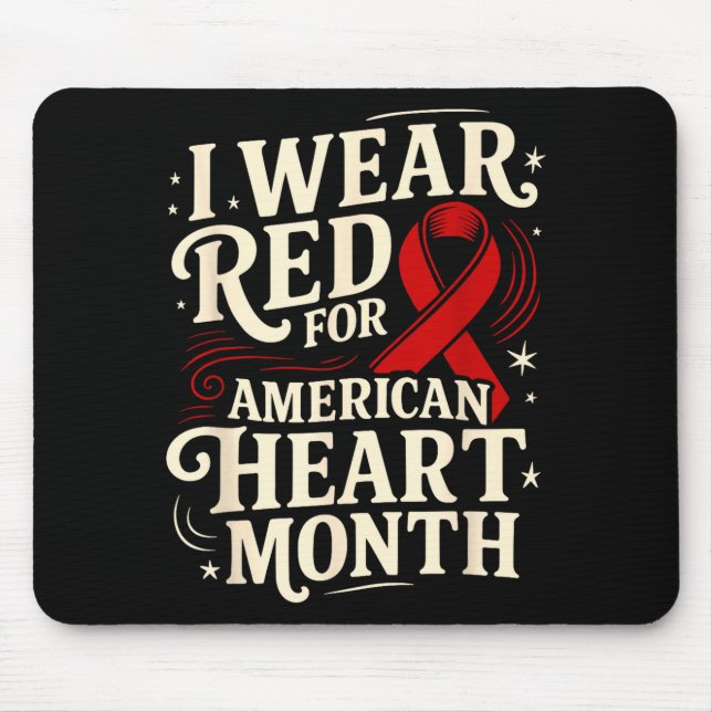 American Heart Disease Awareness Month Ribbon Red  Musmatta (Framsidan)