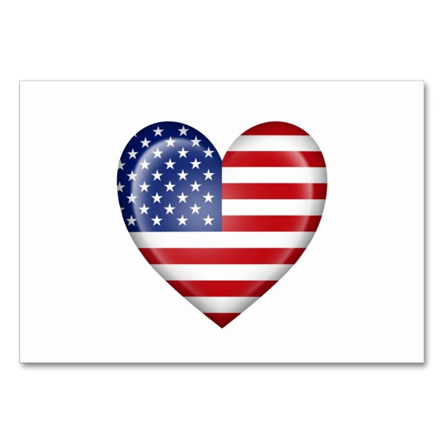 American Heart Flagga on White Bordsnummer (Framsidan)