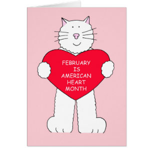 American Heart Month Februari Hälsningskort