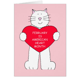American Heart Month Februari Hälsningskort