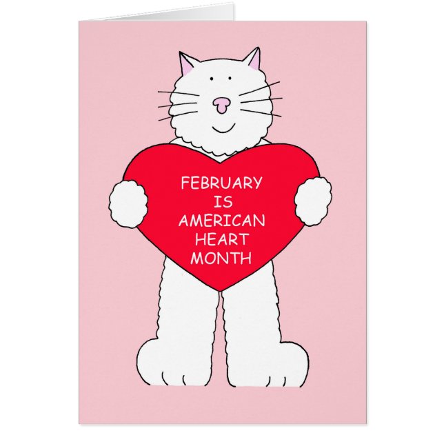 American Heart Month Februari Hälsningskort (Framsidan)