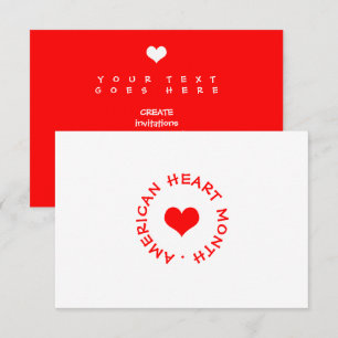 American Heart Month Inbjudningar