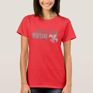 AMERICAN HERITAGE WOMENS GRÅTT VAPENSKÖLD TSHIRT TRÖJA