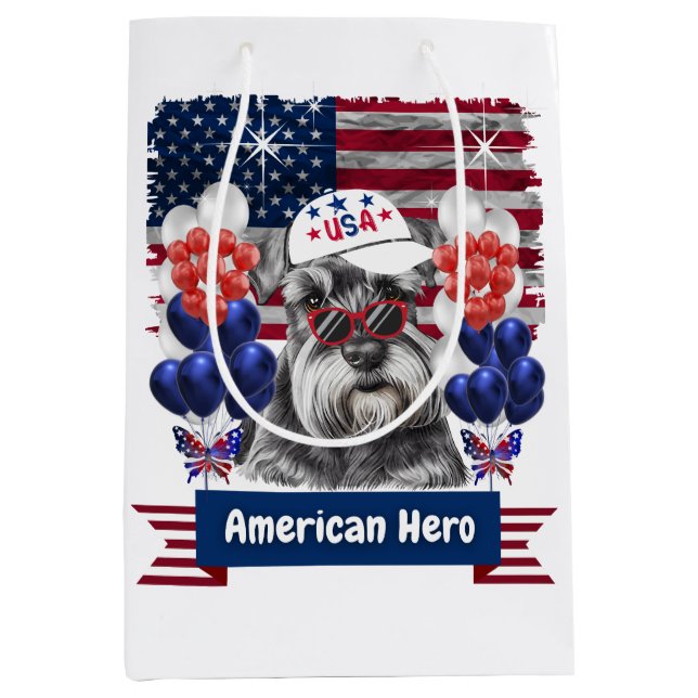 American Hero Schnauzer Gift Bag (Framsidan)