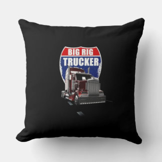 American Highway Big Rig Trucker Kudde