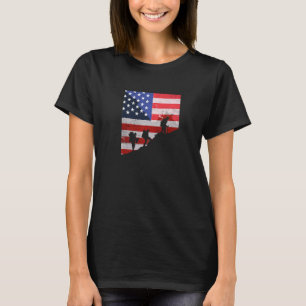 American Hiking USA flagga Mountain Trekking Usa H T Shirt