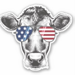 American Hipster Cow Klistermärken