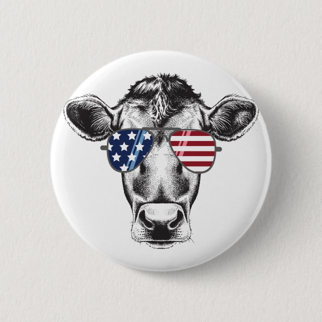 American Hipster Cow Knapp (Framsida)