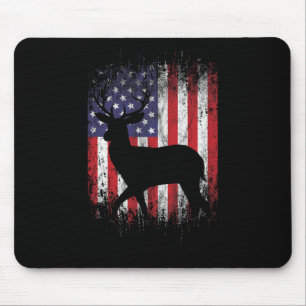 American Hjort Hunting Patriotic Hunter Flagga Whi Musmatta