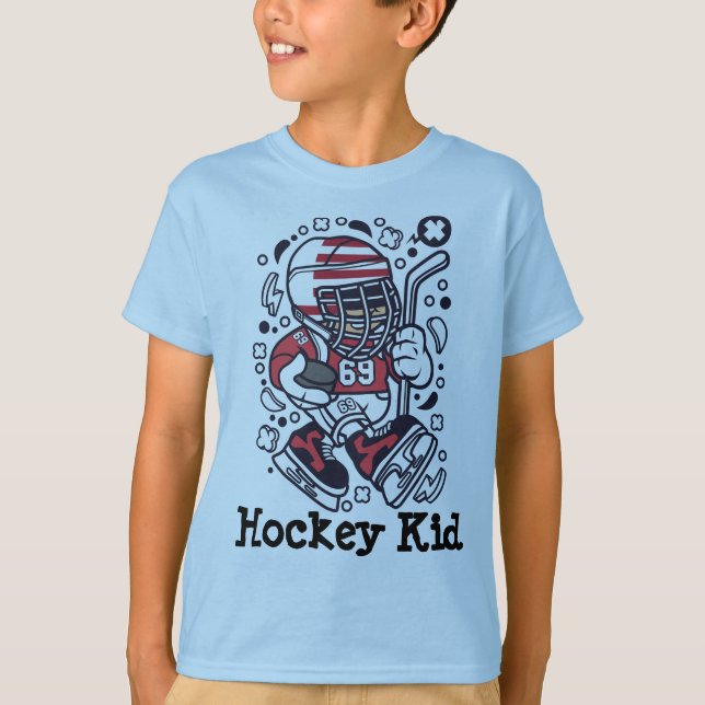 American Hockey Kid T Shirt (Framsida)