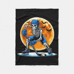 American Hockey Skeleton Halloween Manar Boys Hock Fleecefilt