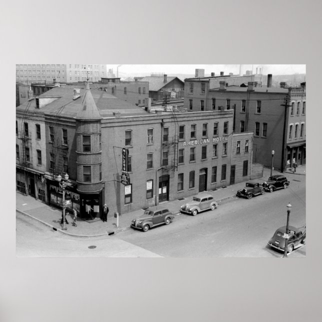 American Hotel, Dubuque, Iowa, 1940 Poster (Framsidan)