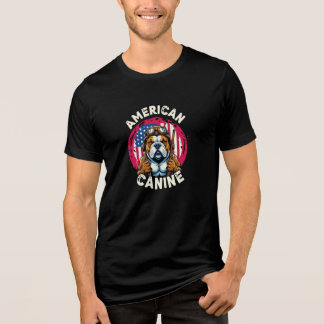 American Hund - Patriotic Bulldog Warrior Design T Shirt