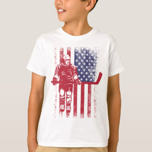 American Ice Hockey Player T Shirt
