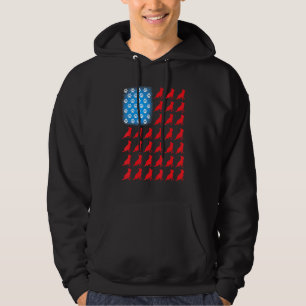American Independence day Flagga German Shepherd T Hoodie