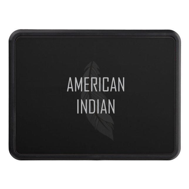 American Indian Feather Trailer Hitch Cover Dragkroksskydd (Framsidan)