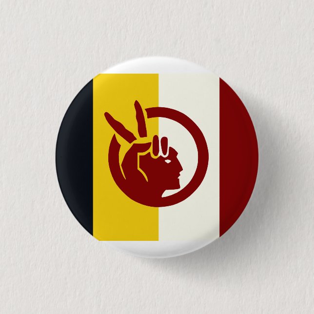 American Indian Movement-flagga Knapp (Framsida)