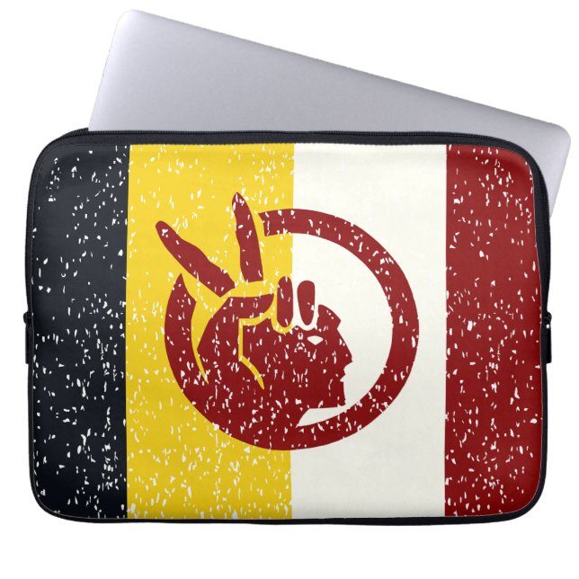 American Indian Movement-flagga Laptop Fodral (Framsidan)