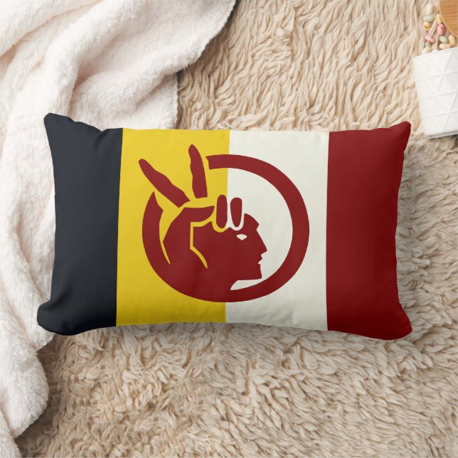 American Indian Movement-flagga Lumbarkudde (Filt)