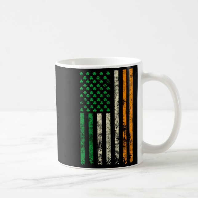 American Ireland Flag Shamrock Irish Patricks Day  Kaffemugg (Höger)